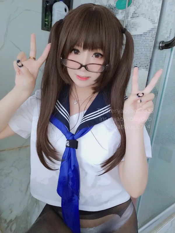 摇摇乐yoyo -002- 蓝色jk - JK类型写真