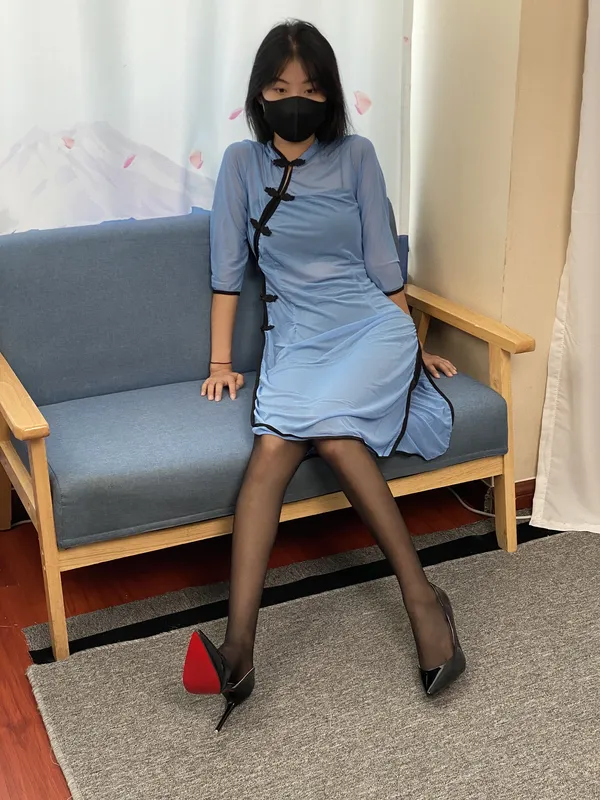 三禾摄影 No.064 薄丝旗袍 黑丝 高跟 - 三禾摄影